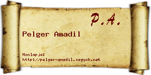 Pelger Amadil névjegykártya
